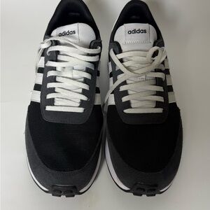 adidas Black and White Classic Lace-Up Sneakers